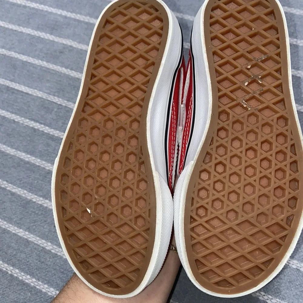 Vans Kids 13 Red Lace Up Old Skill Skate‎ Shoes Unisex